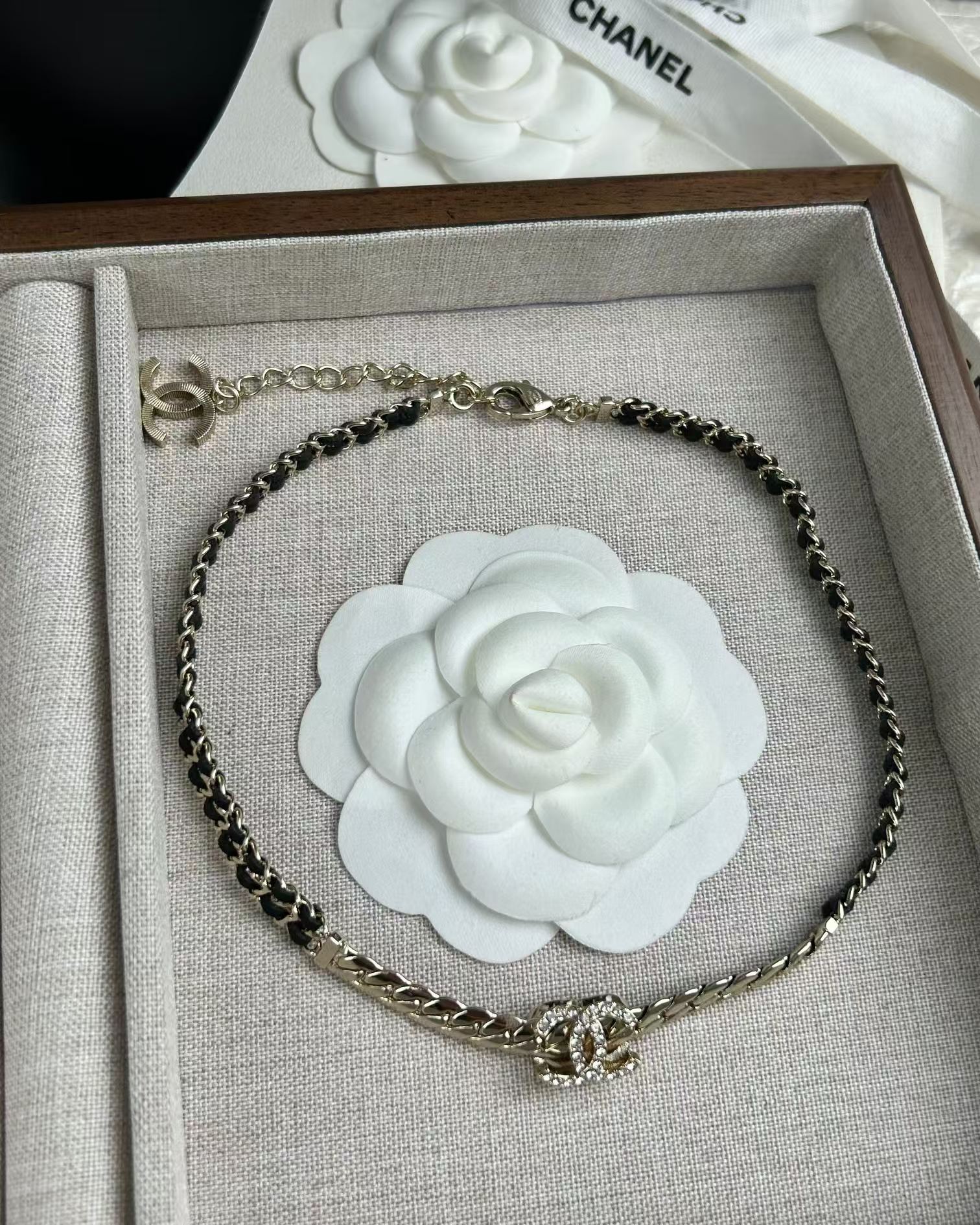Chanel Leather Choker Necklace - Original Replica Club