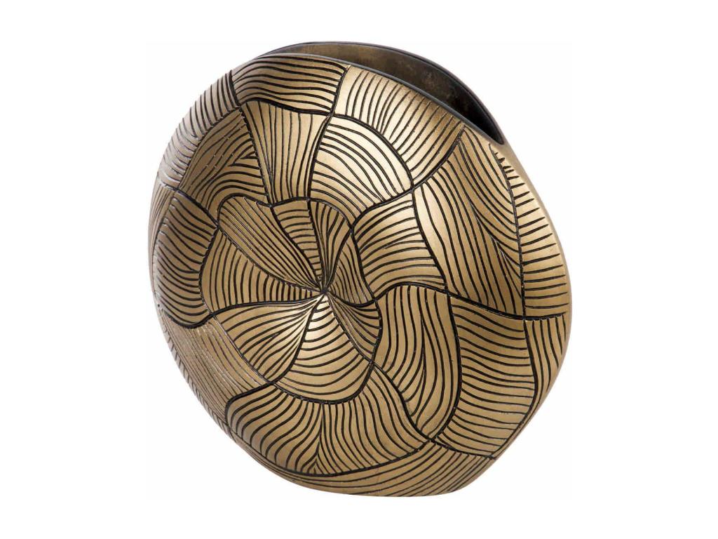 Florero Resina Dorado 27x10x25 Cm