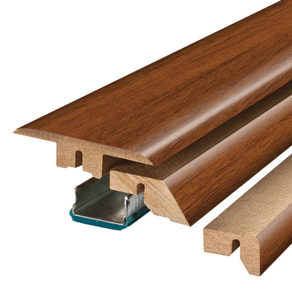 Simple Solutions MG000922 2.37" x 78.7" 4 in 1 Brown Fiji Acacia MDF Floor - Each