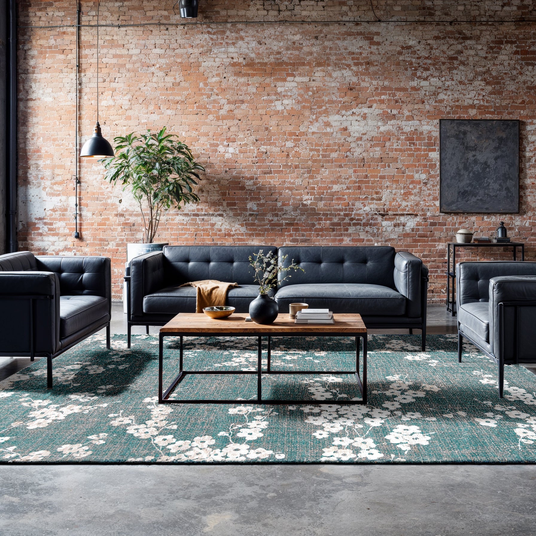 Louis de Poortere Sakura Vloerkleed 200 x 280 cm - Lake Blue