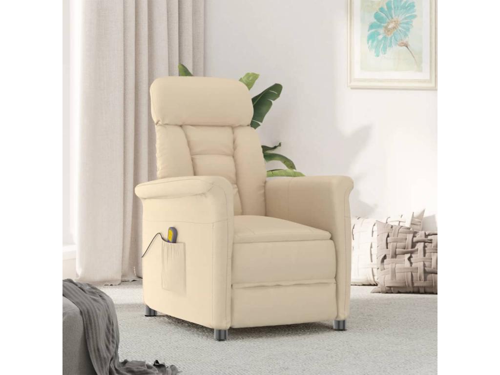 Sillón de masaje Crema Ante sintético