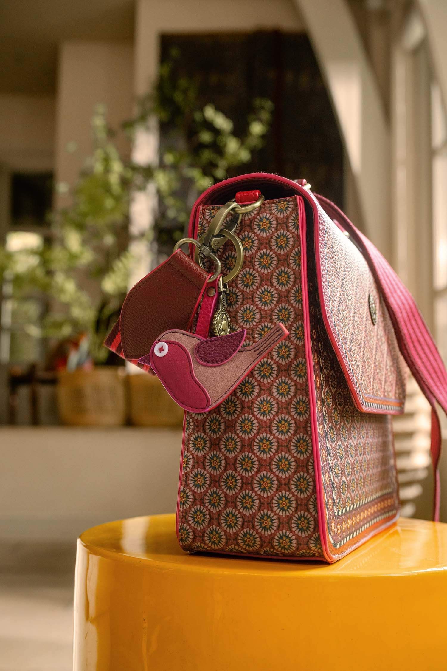 Tommy Keychain Bird Pink