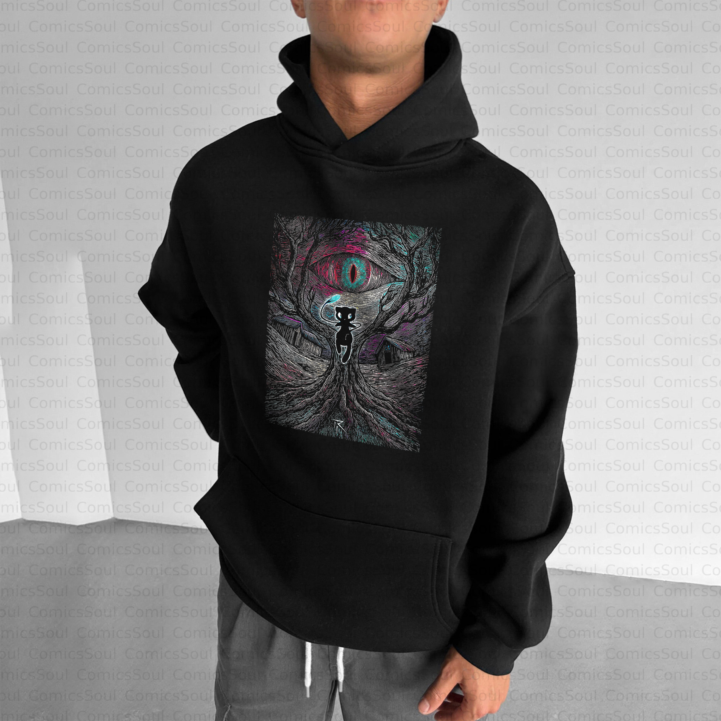 Unisex Anime Inspired Vintage Plush Hoodie