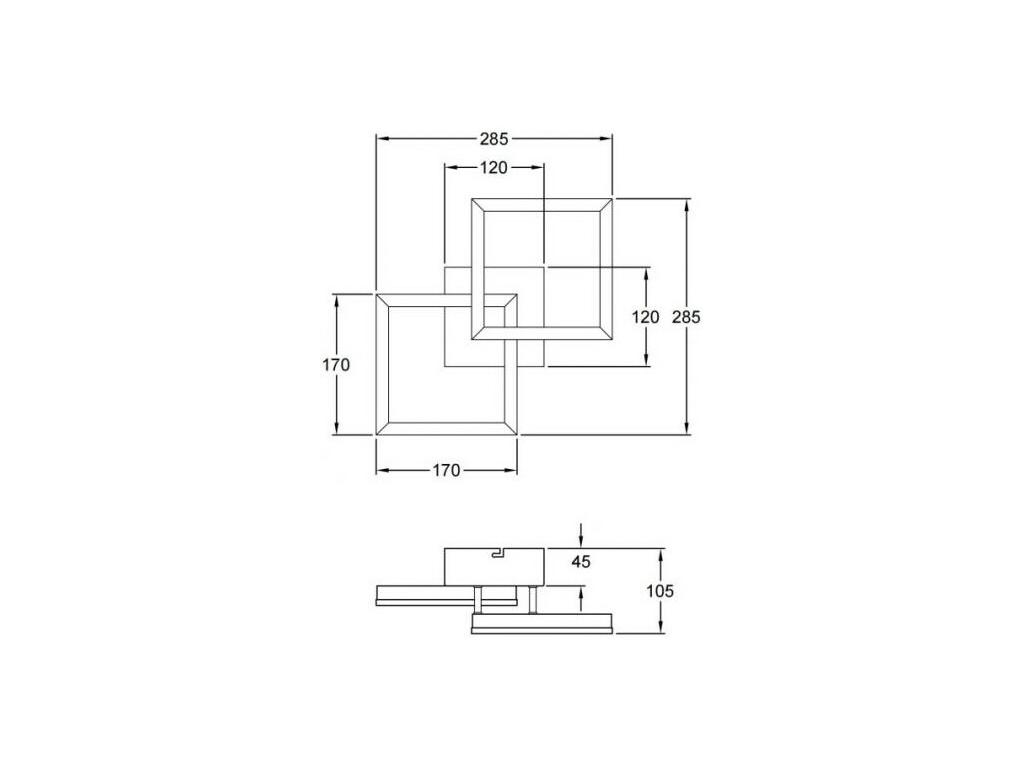BARD lámpara de techo LED moderna 21W blanco 3394-28-102 Fabas Luce