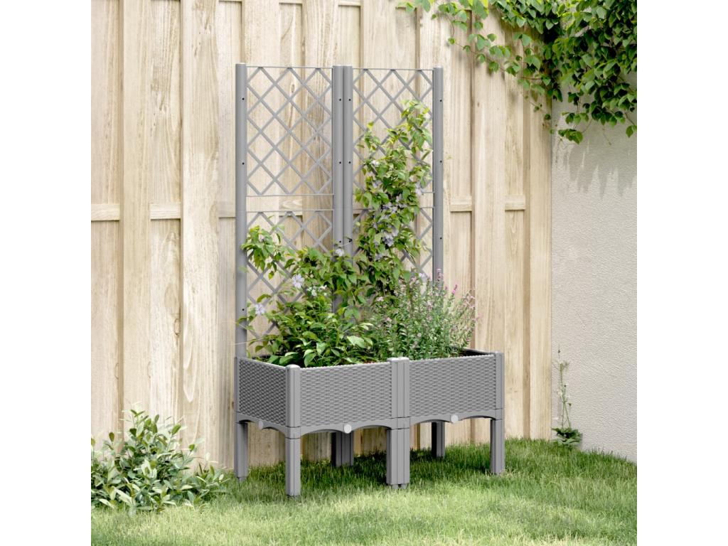 Con Decoratodo nrejado PP gris claro 80x40x142 cm