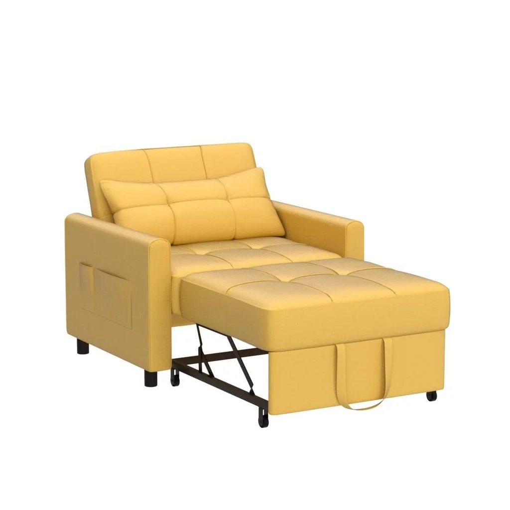 Convertible Sleeper Chair, Aiho 3-in-1 Convertible Sofa Bed Recliner Chair with Pull Out Couch - Dark Gray - Image 22