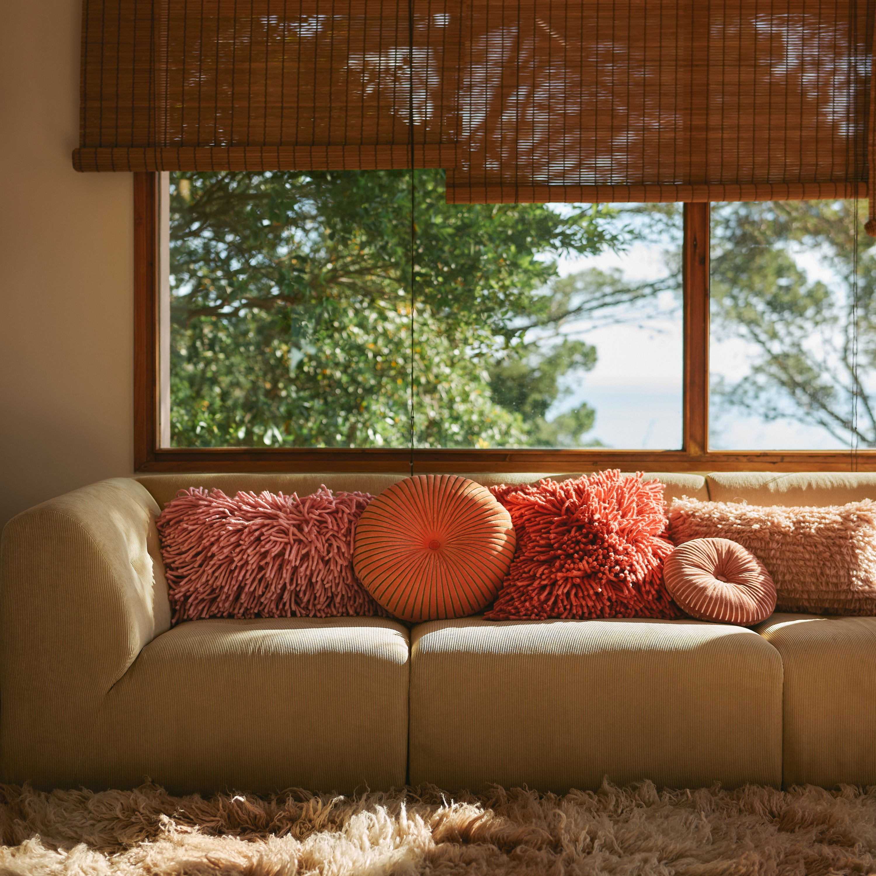 HKliving Fluffy Sierkussen 60 x 40 cm - Blush