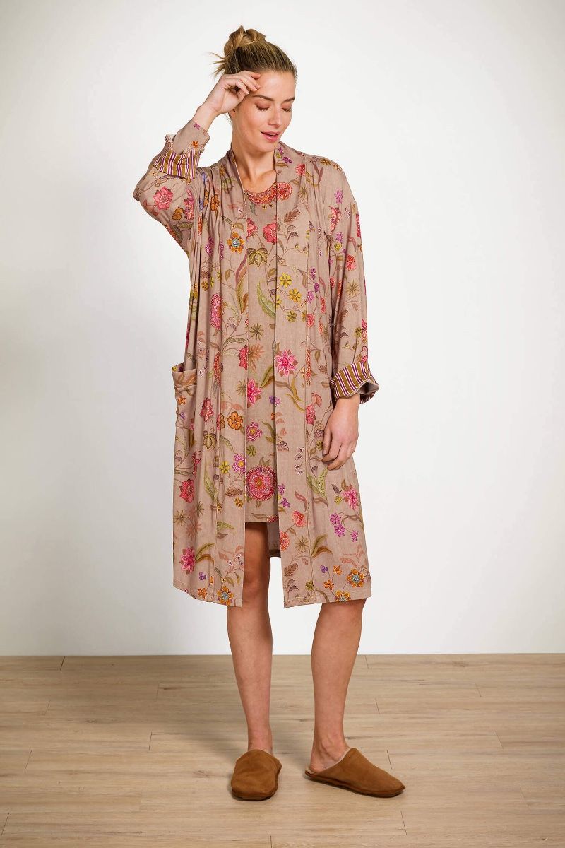 Nisha Kimono Coco Flower Sand