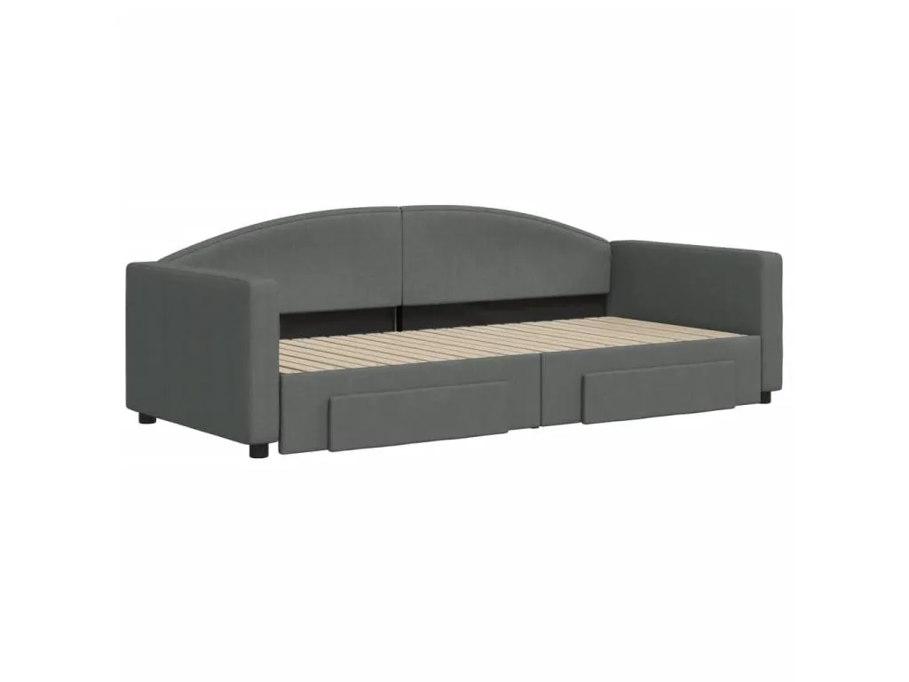 Sofá cama Vivirsingular y moderno cajones tejido rojo oscuro 90x200 cm egot96520