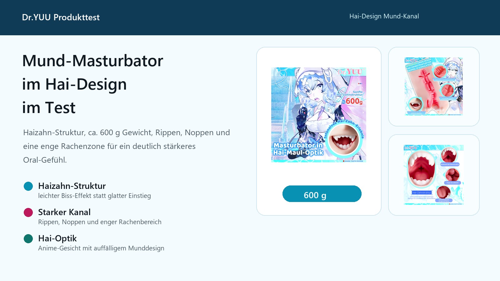 Dr.YUU Mund-Masturbator im Hai-Design im Test