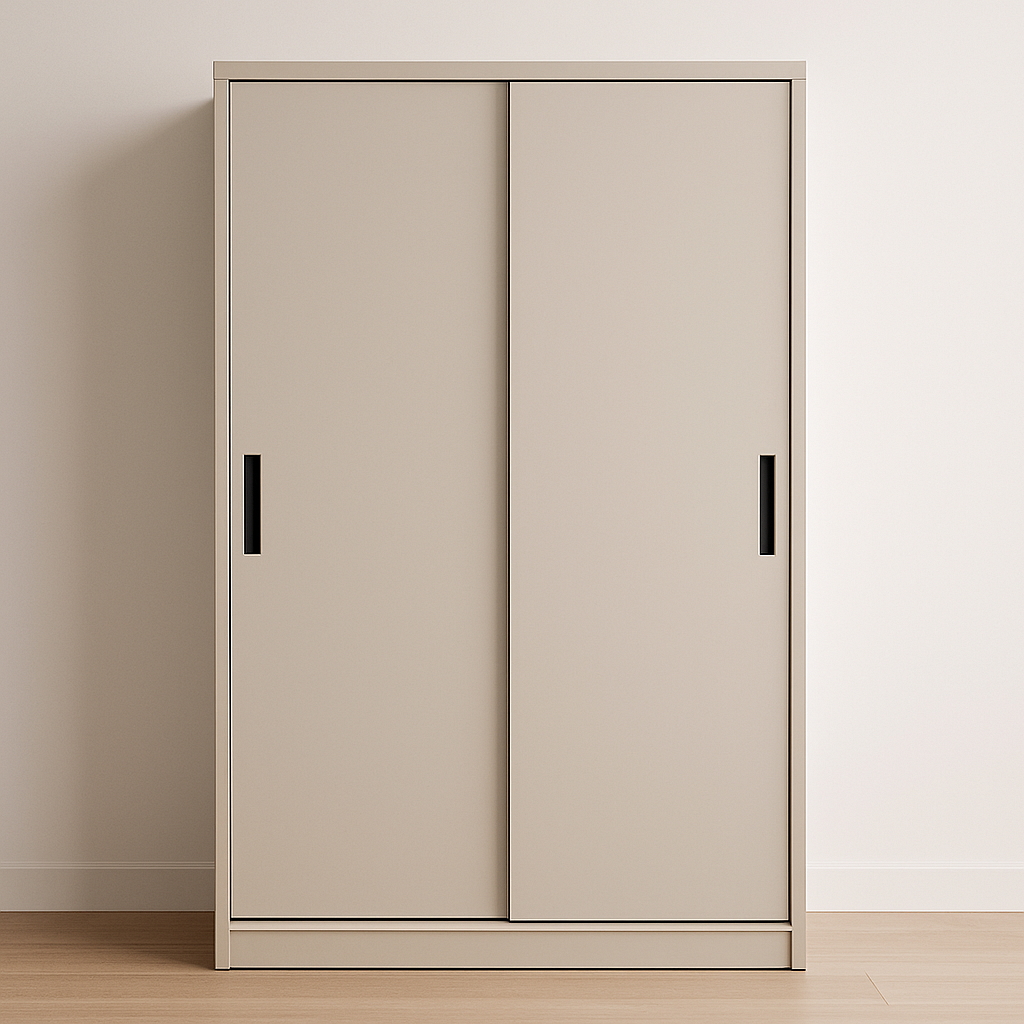 Armario Puertas Correderas 200x60x220 cm Madera MDF Beige