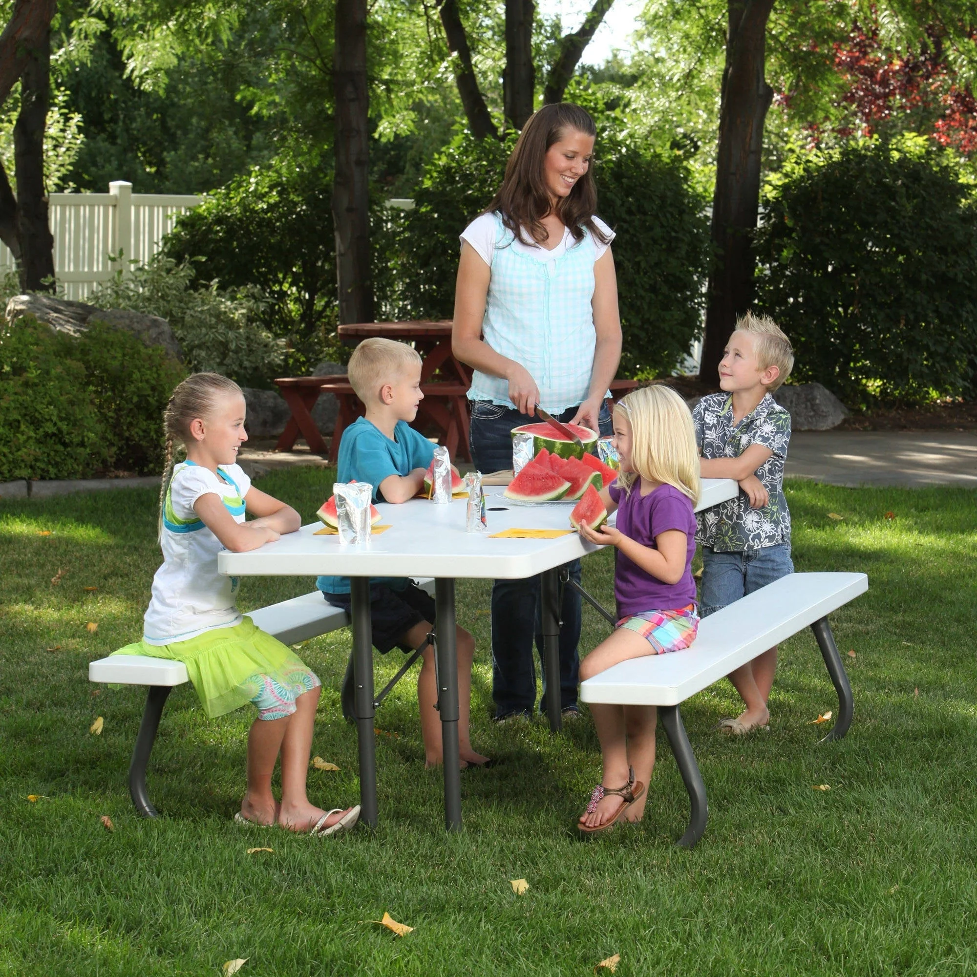 Lifetime 6 Foot Folding Picnic Table, 80215 - Image 4