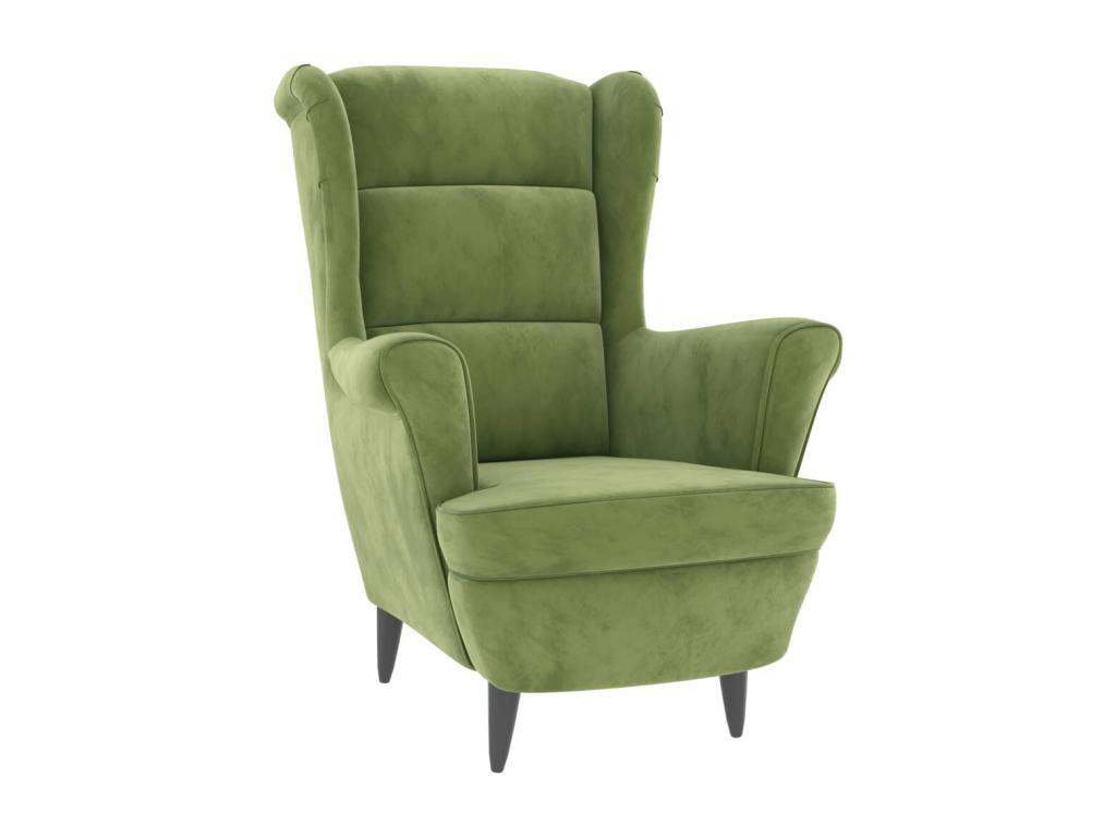 Sillón de terciopelo verde claro