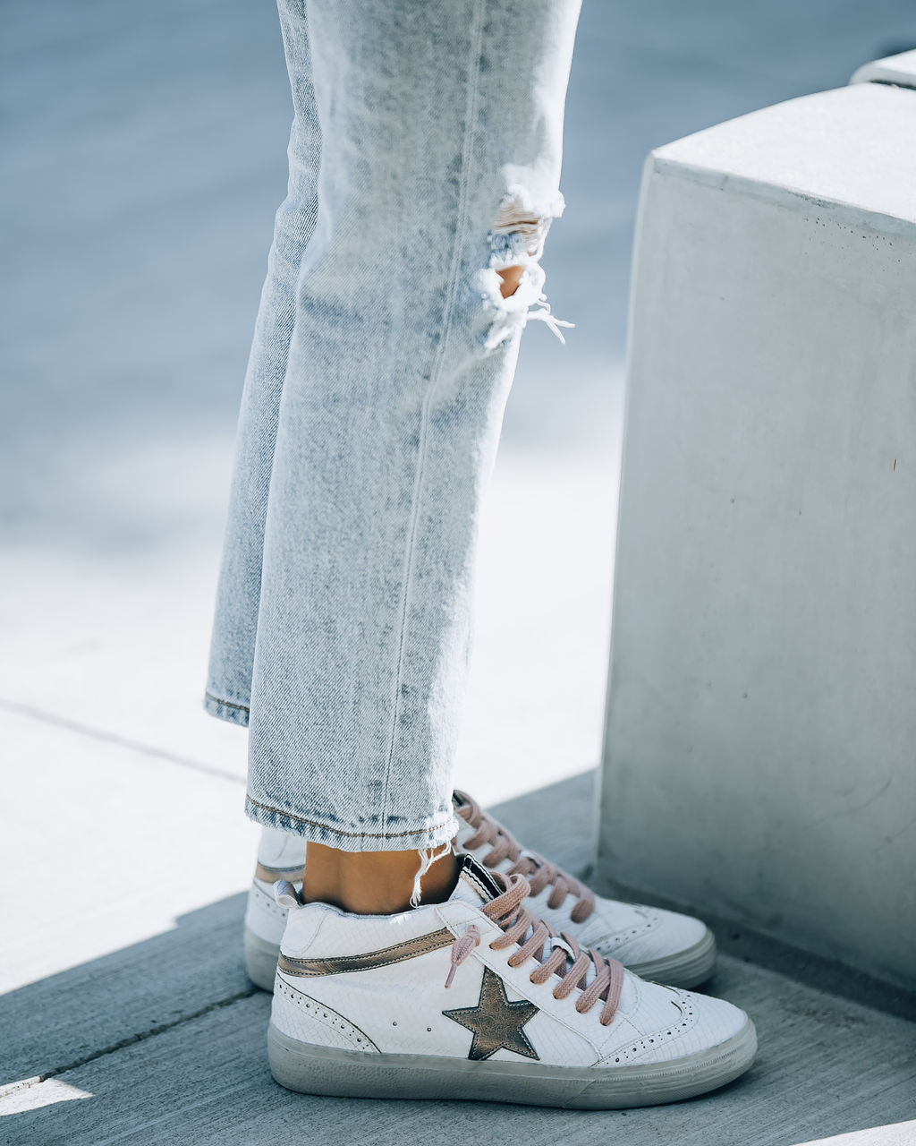 Paulina Snake High-Top Sneakers - Se7enfashion