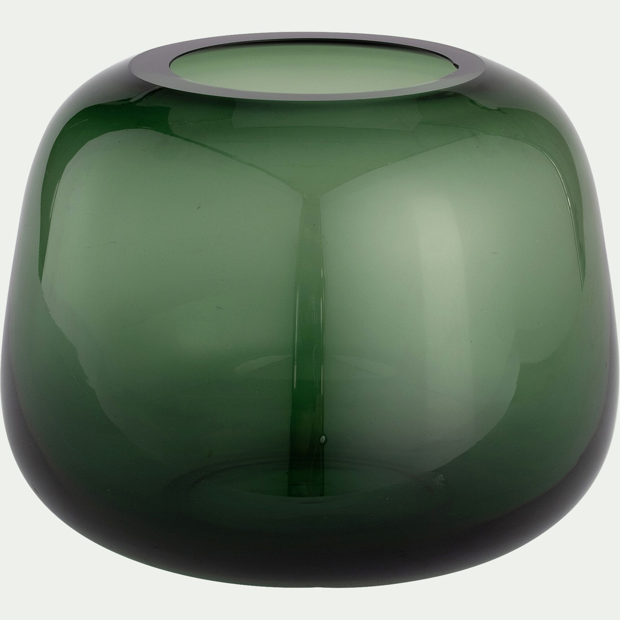 MANDILO - Vase classique en verre H16cm - vert