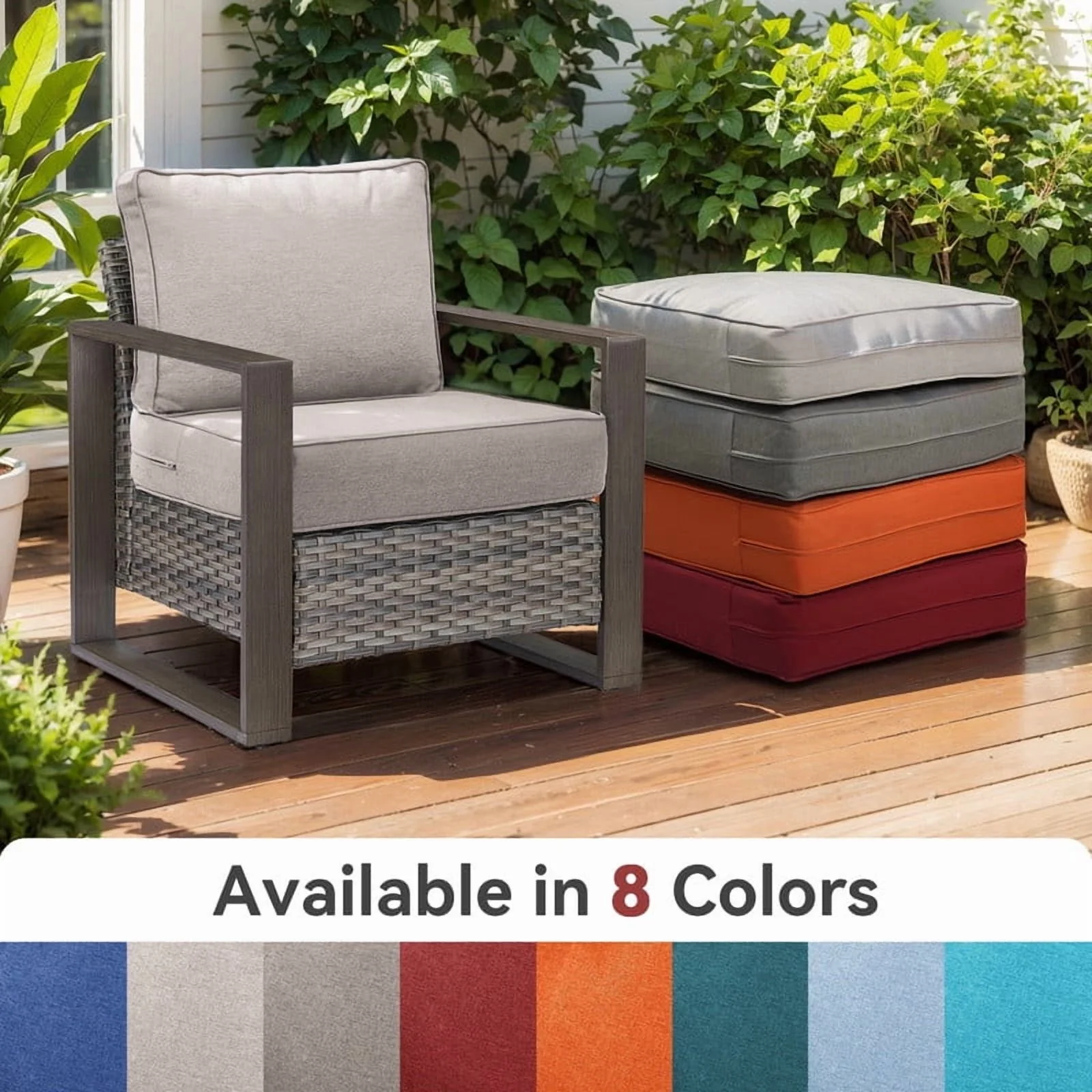Bellefurn Outdoor Deep Seat Cushion 24 X 24 X 6 inch for Patio Furniture,Outdoor Chair Cushions Waterproof & Fade Resistant Patio Furniture Cushions for Wicker Chair, Sofa, Couch - Image 26