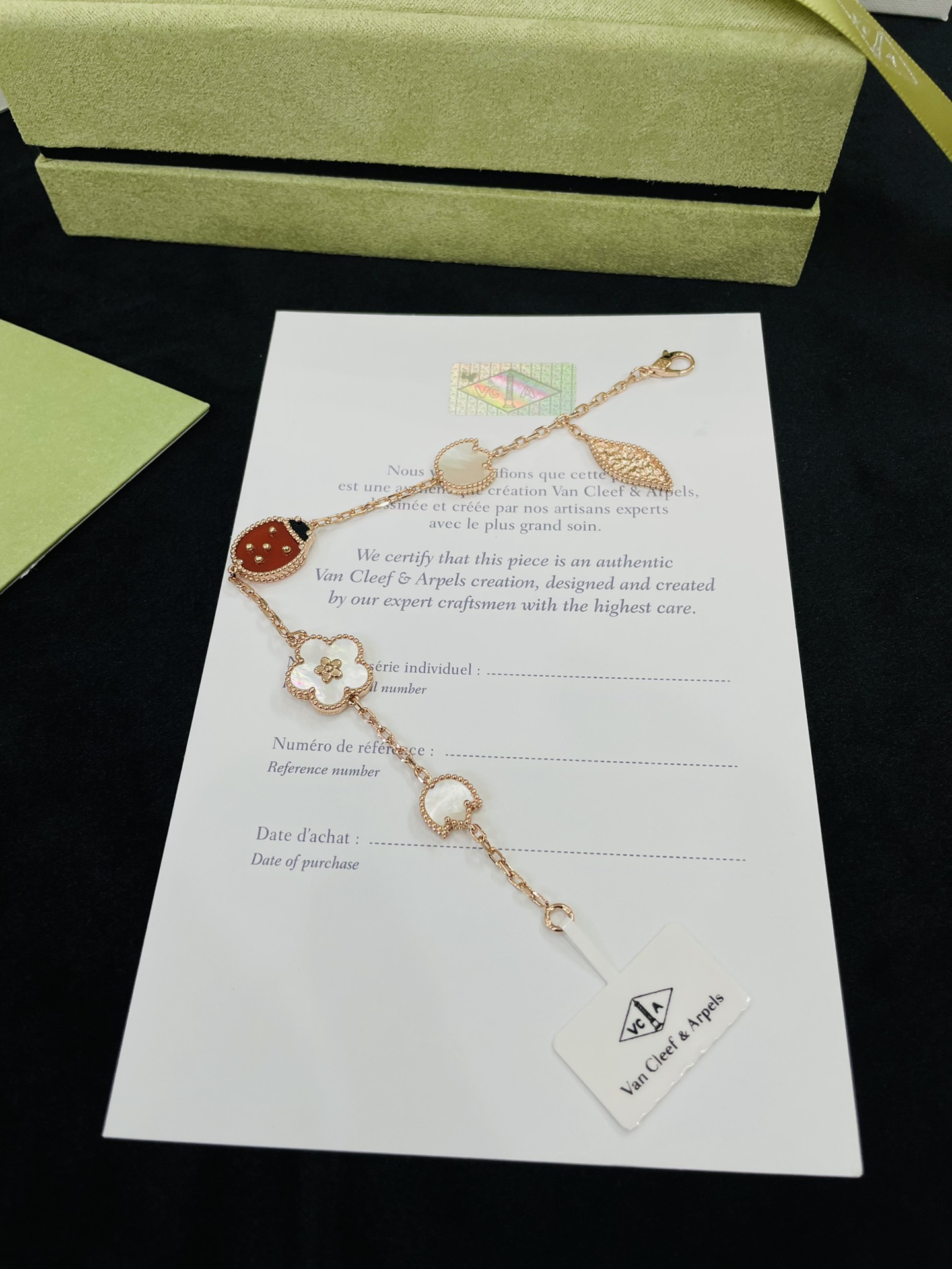 VCA Fauna Ladybug Lucky Spring Bracelet, 5 Motifs - Original Replica Club
