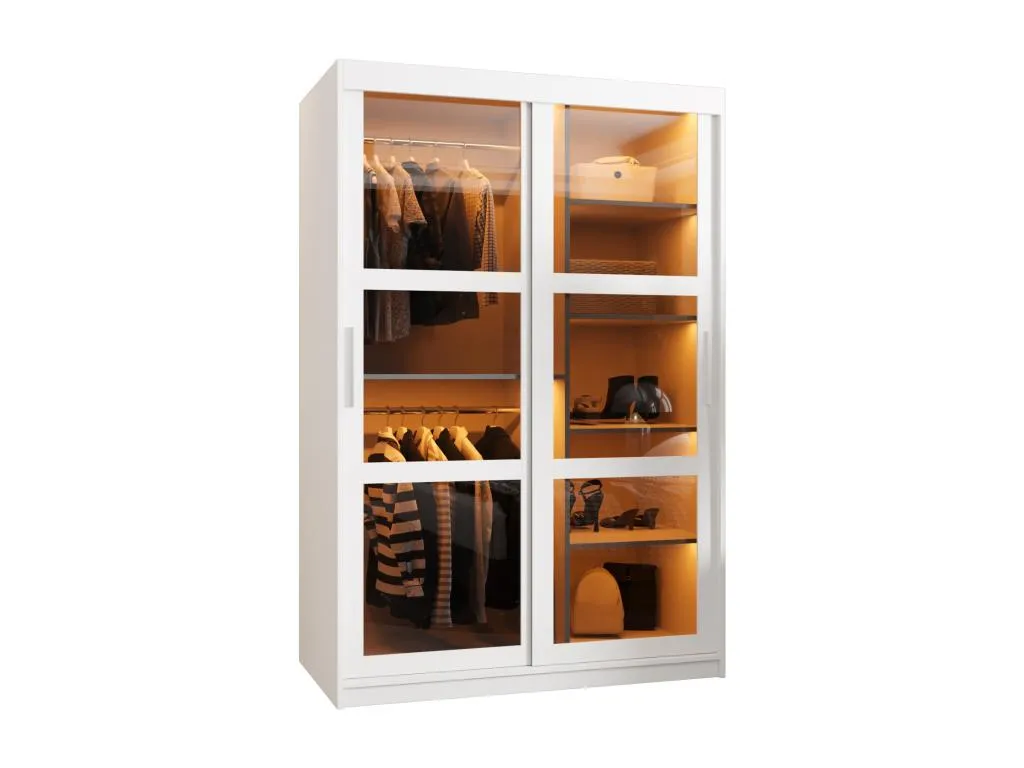 Armario Dome con dos puertas correderas de 200/120/62 cm (blanco)  UR7967226