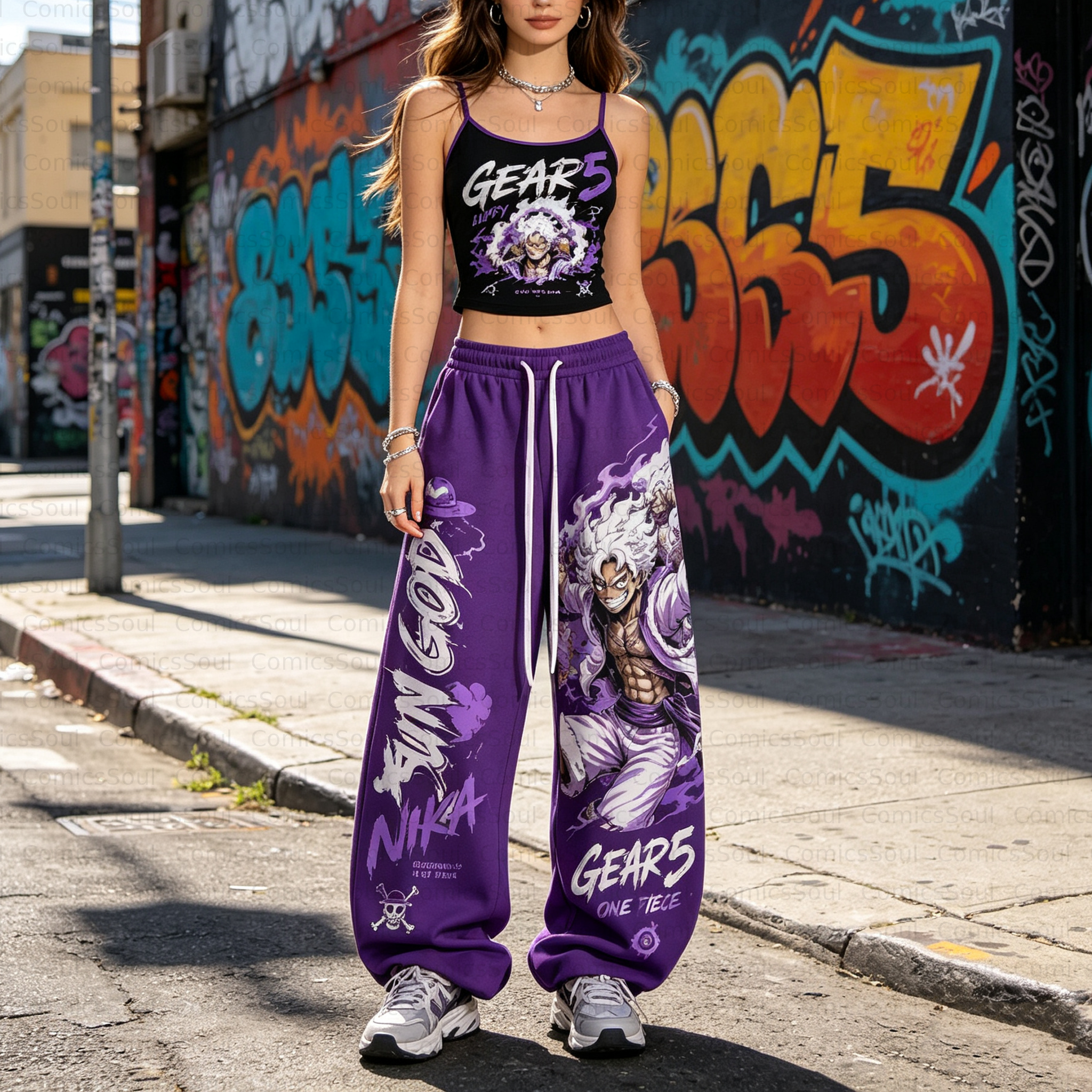 ONE PIECE Top & Elasticated Trousers Two-Piece Set 3051034 TeeThreads Sustain the Scene with Custom Apparel