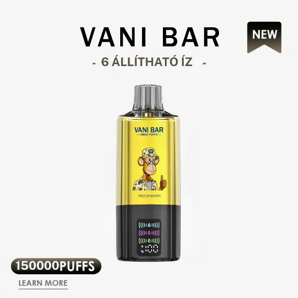 Vani Bar Mega E-Shisha 150.000 Züge (6-in-1) – Wiederaufladbare Einweg Vape mit Smart Display
