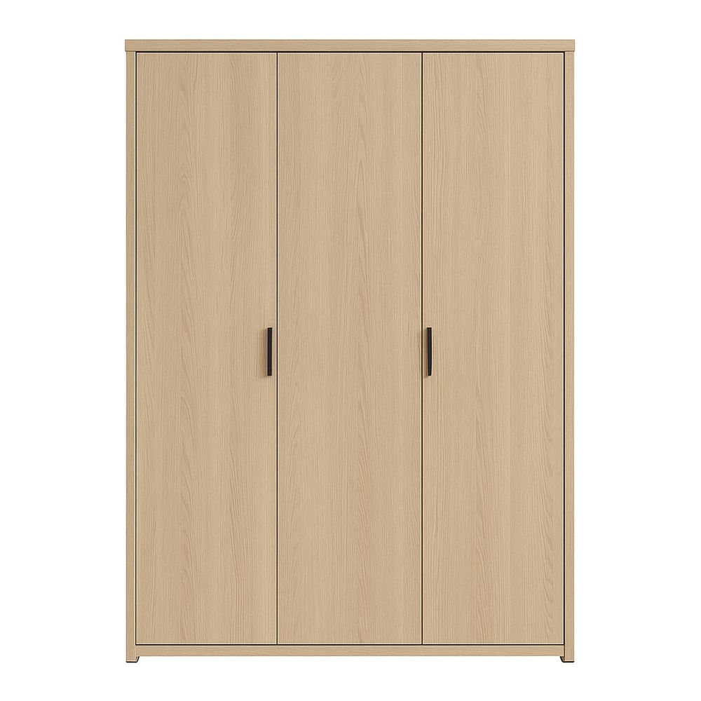 Armario de almacenamiento de 3 puertas de madera,moderno y minimalista,color natural,funcional y elegante