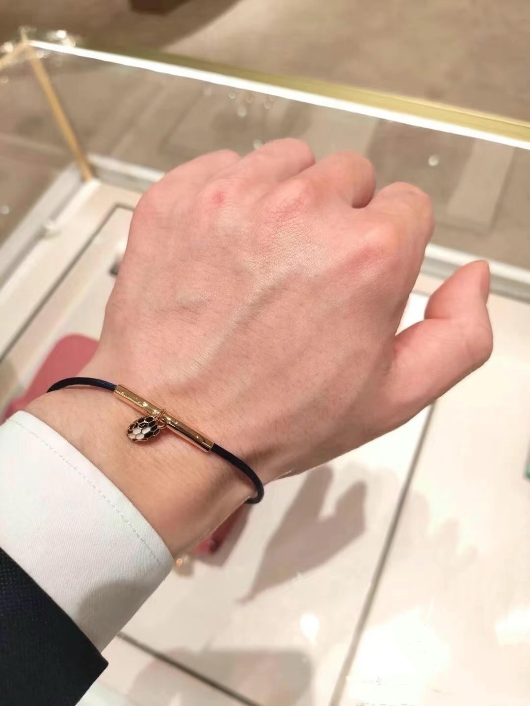 Bvlgari Black / Red Rope Bracelet with Snake Head Charm - Original Replica Club