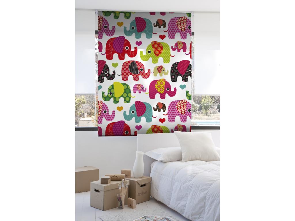 Hogarlujo | Estores Personalizados INFANTILES | 130 x 180 cm (Ancho por Alto) Tamaño de Tela 127 x 175 cm | Modelo I-862 Color Unico
