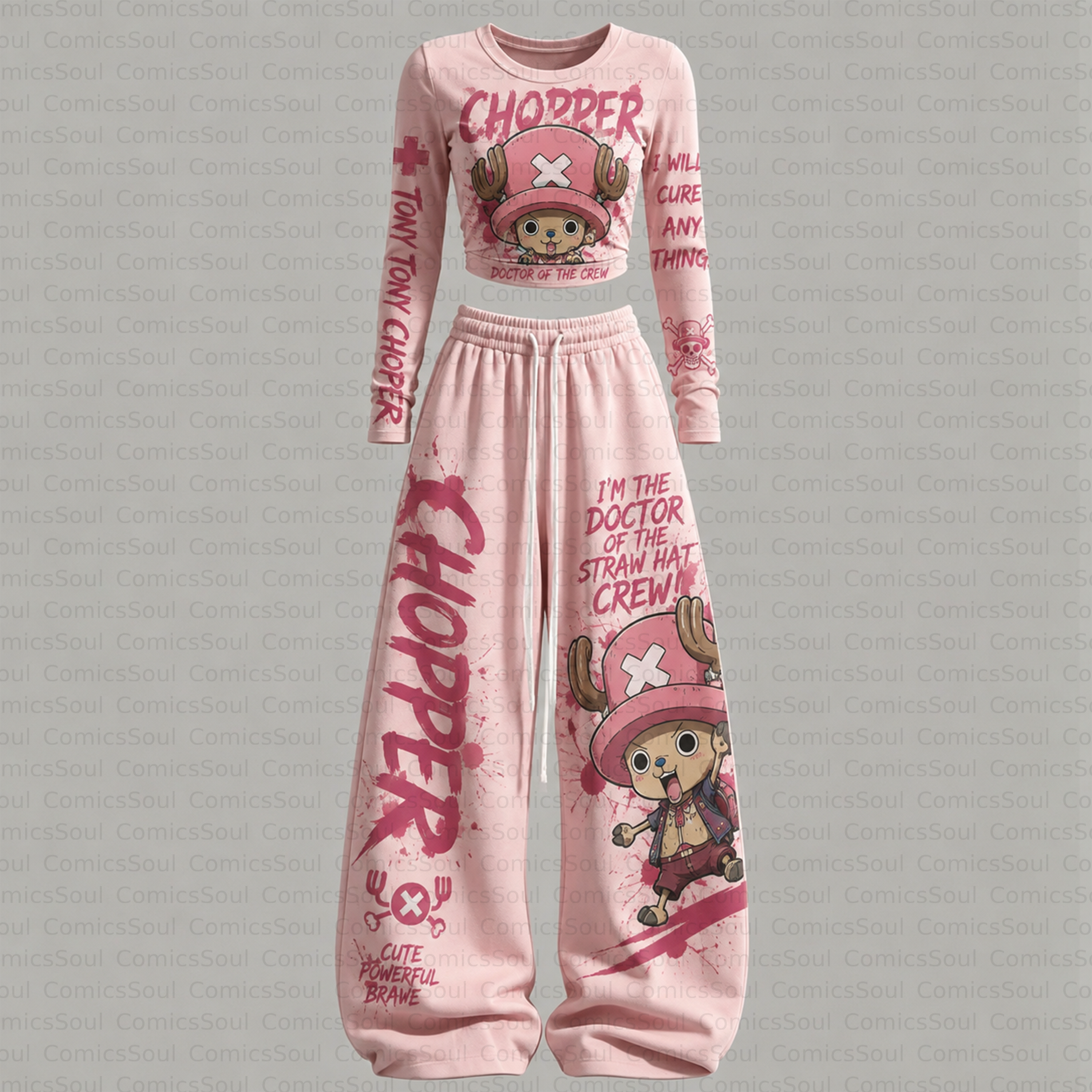 One Piece Long-Sleeve Top And Elastic Pants Set 3051039 TeeThreads Sustain the Scene with Custom Apparel