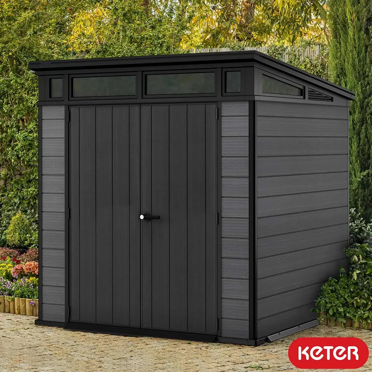 Keter Cortina Resin Garden Shed - Grey