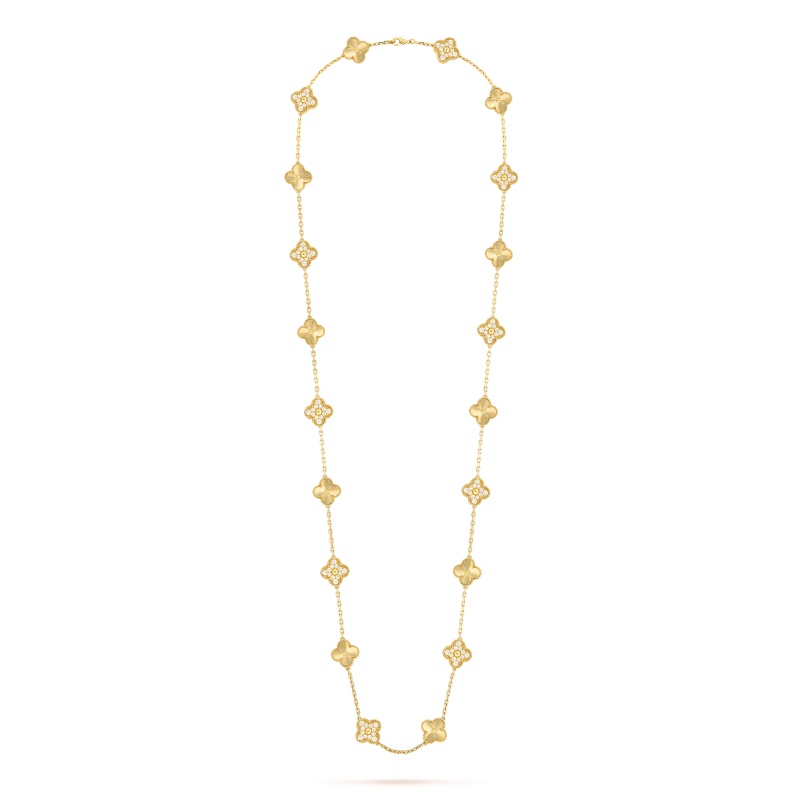 Replicate Vintage Alhambra long necklace, 20 motifs(1:1 replica) - Original Replica Club