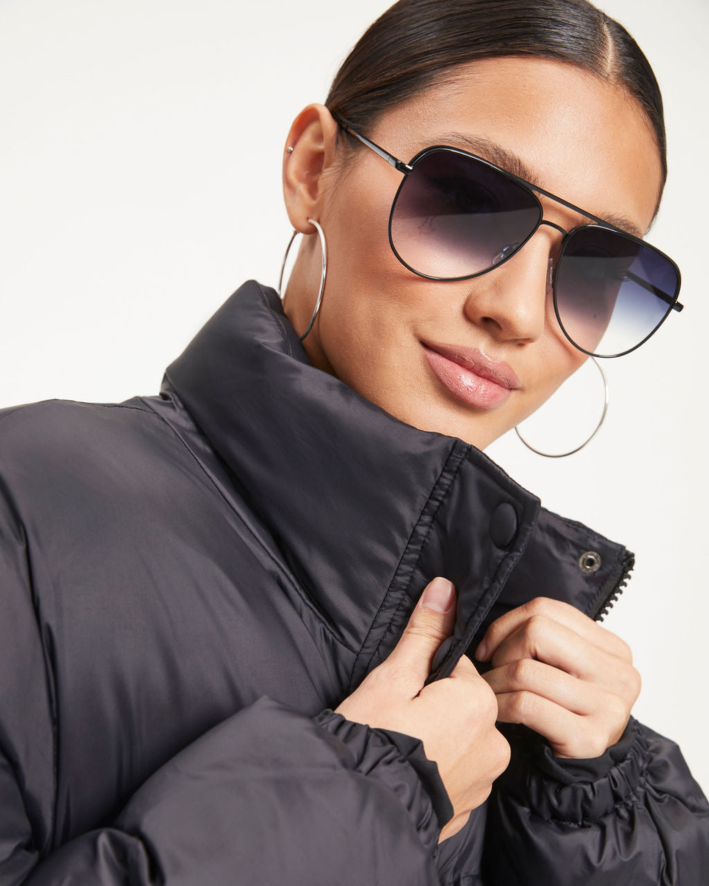 Alpine Explorer Pocketed Puff Jacket - Black - Se7enfashion