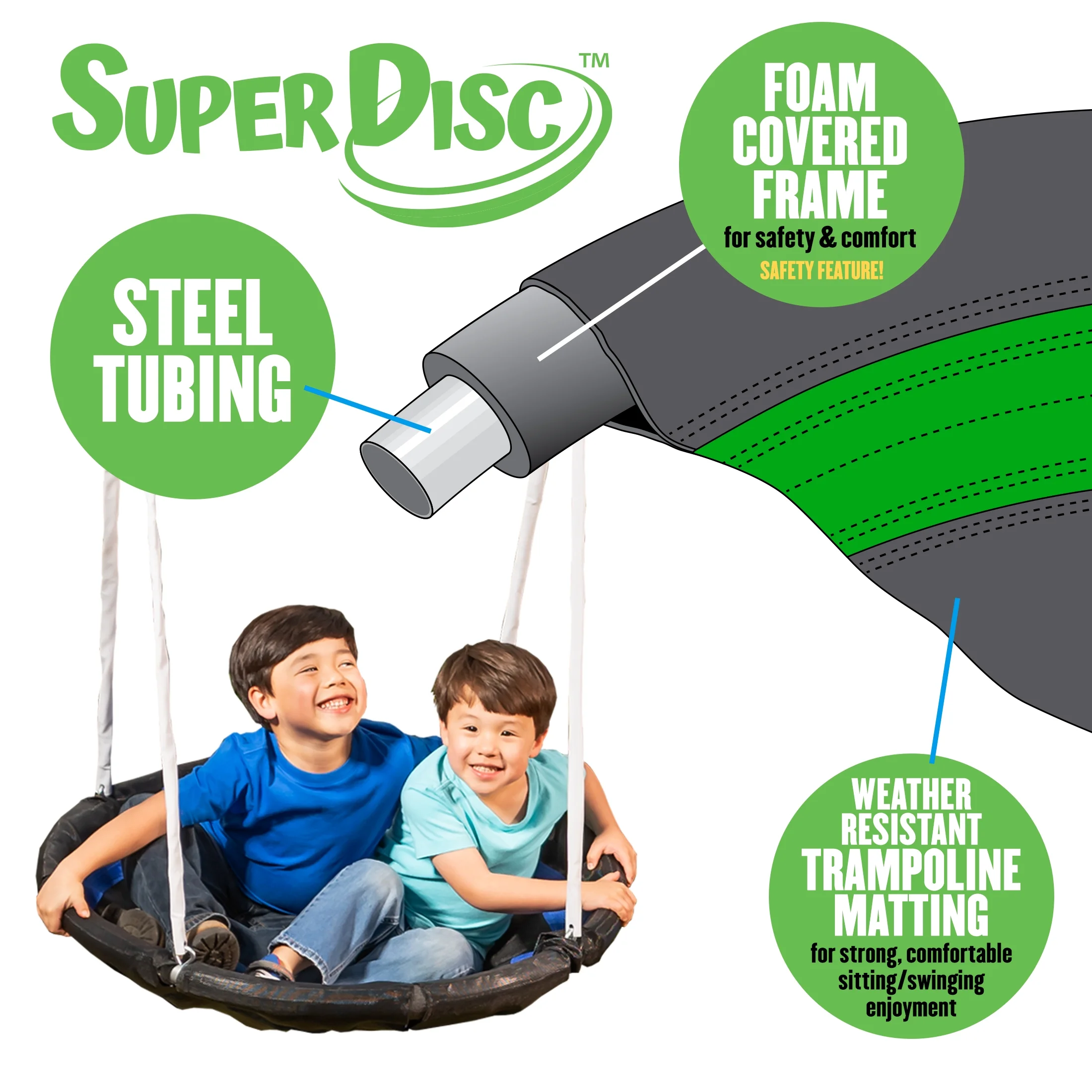 XDP Recreation All Star Playground Metal Swing Set for up to 7 Children - Image 13