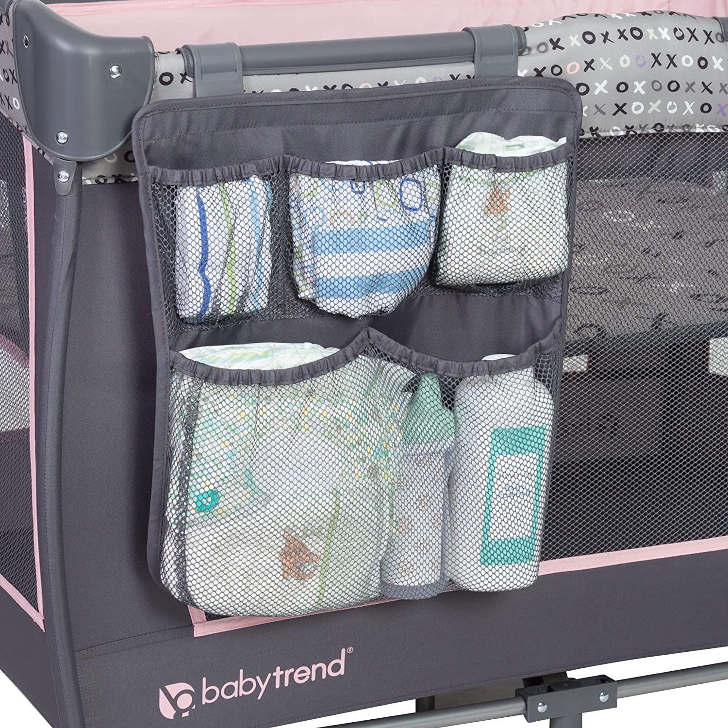 Baby Trend Trend-E Nursery Center Playard with Travel Bag - Starlight Pink - Image 4