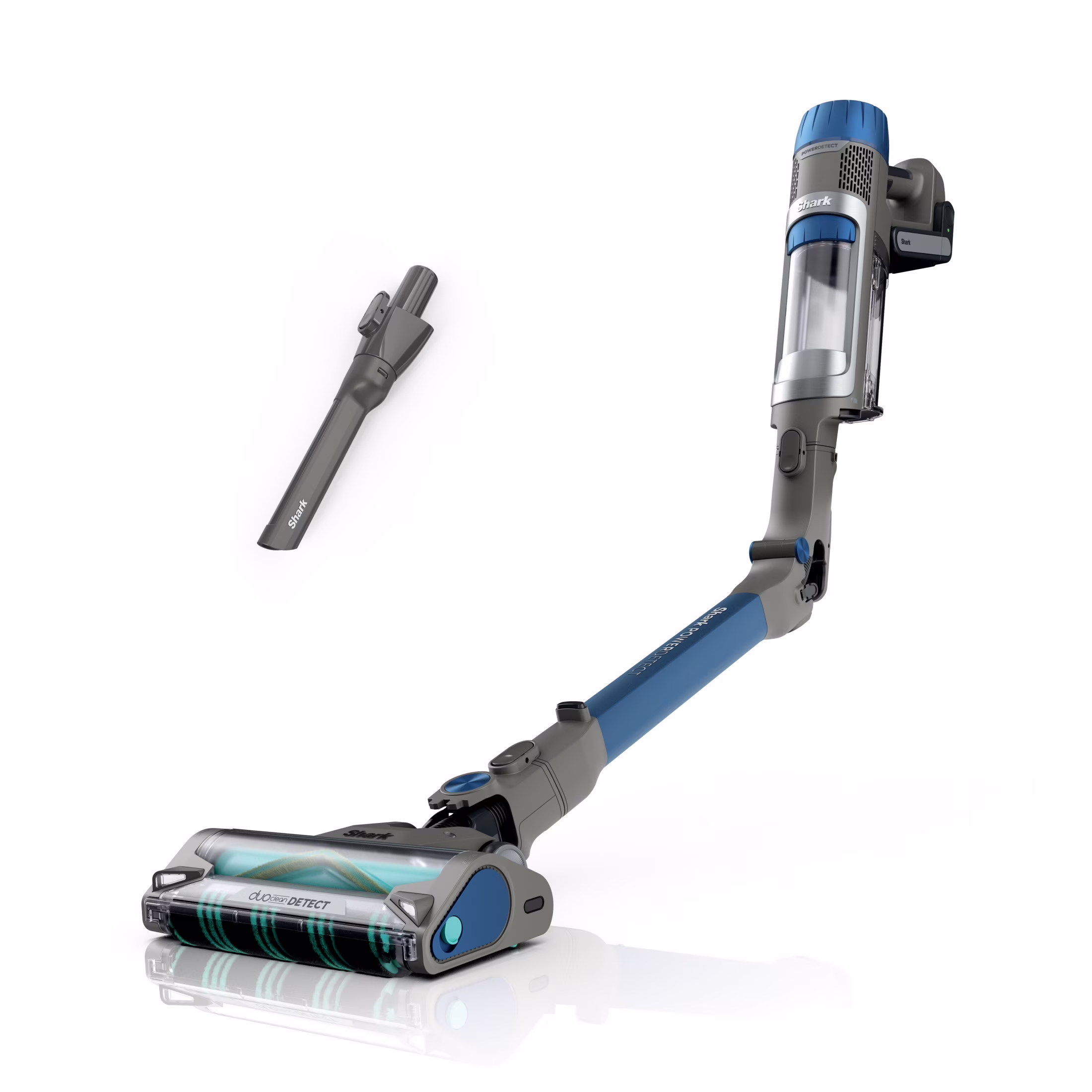 Shark PowerDetect Cordless Stick Vacuum, Multi-Surface, with DuoClean Detect Nozzle and MultiFLEX Wand, Up to 60 Mins Runtime, IP1250 Blue