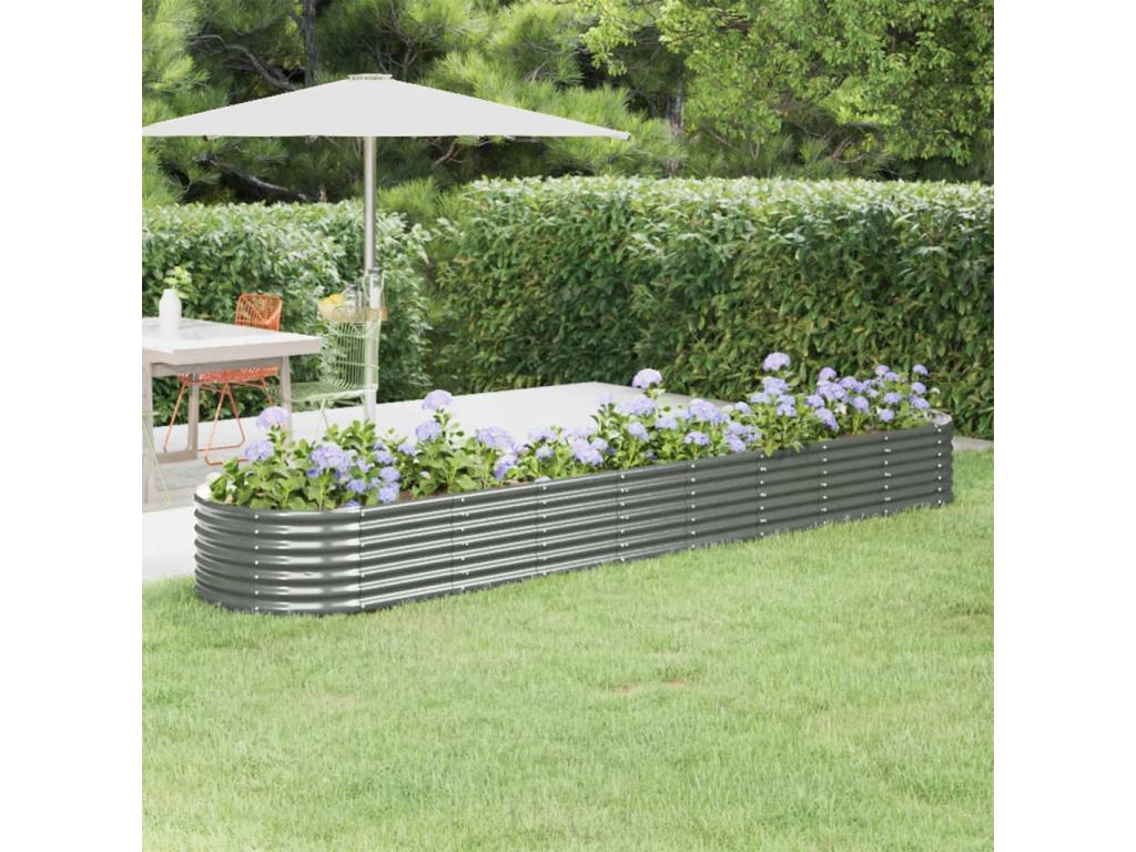 Decoratodo acero recubrimiento polvo gris 368x80x36 cm