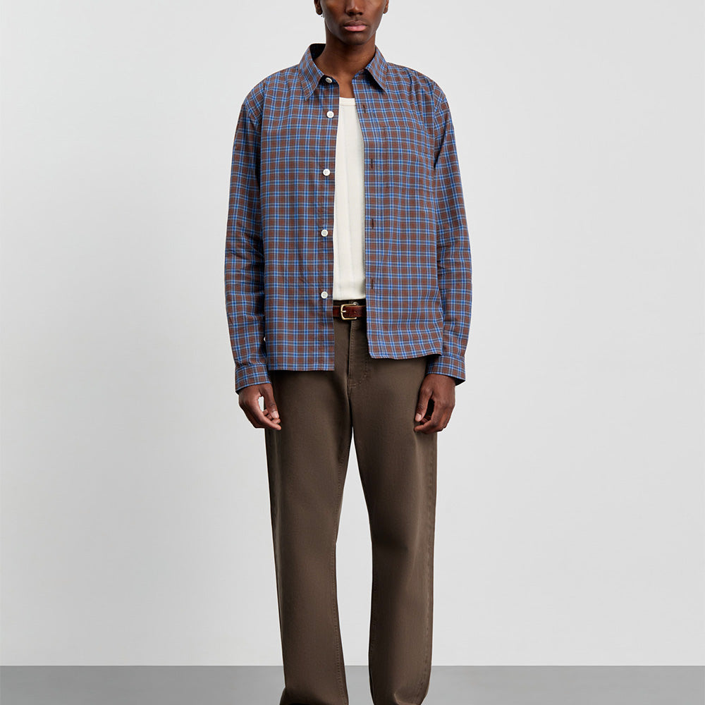 Another Aspect - Chemise 4.0 - Marron Bleu Check
