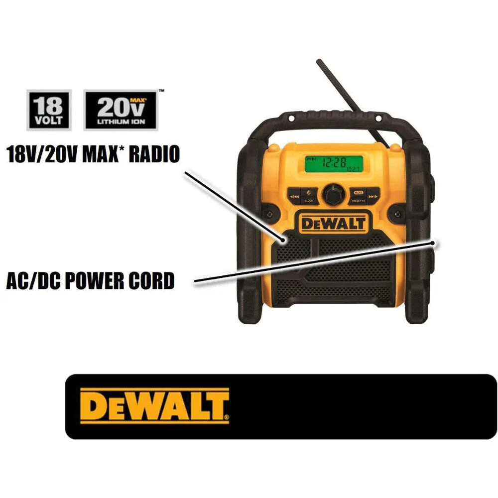 20-Volt MAX Compact Corded/Cordless Worksite Radio - Image 2 20-Volt MAX Compact Corded/Cordless Worksite Radio - Image 2