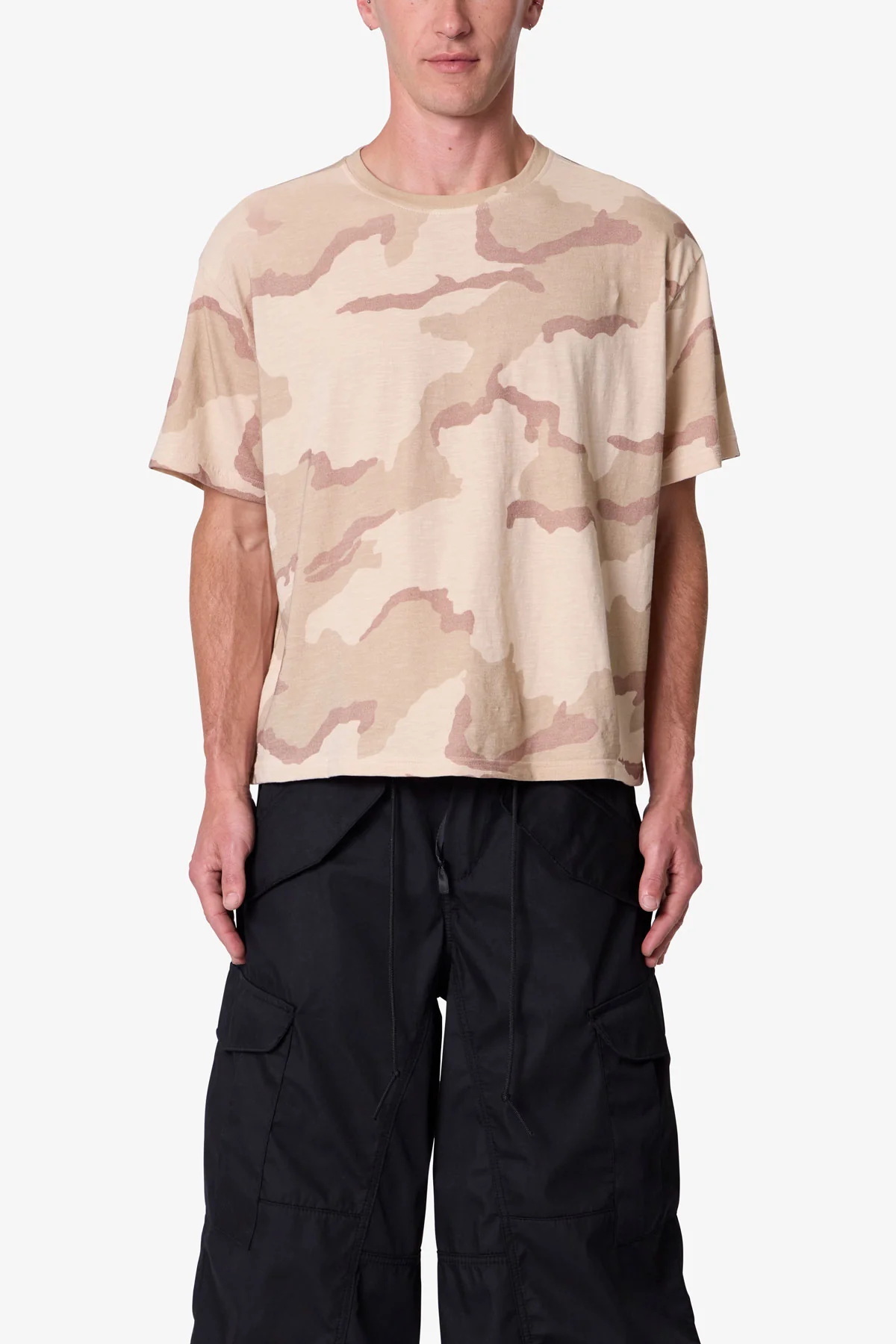 Sprayed Slub Tee - Desert Camo