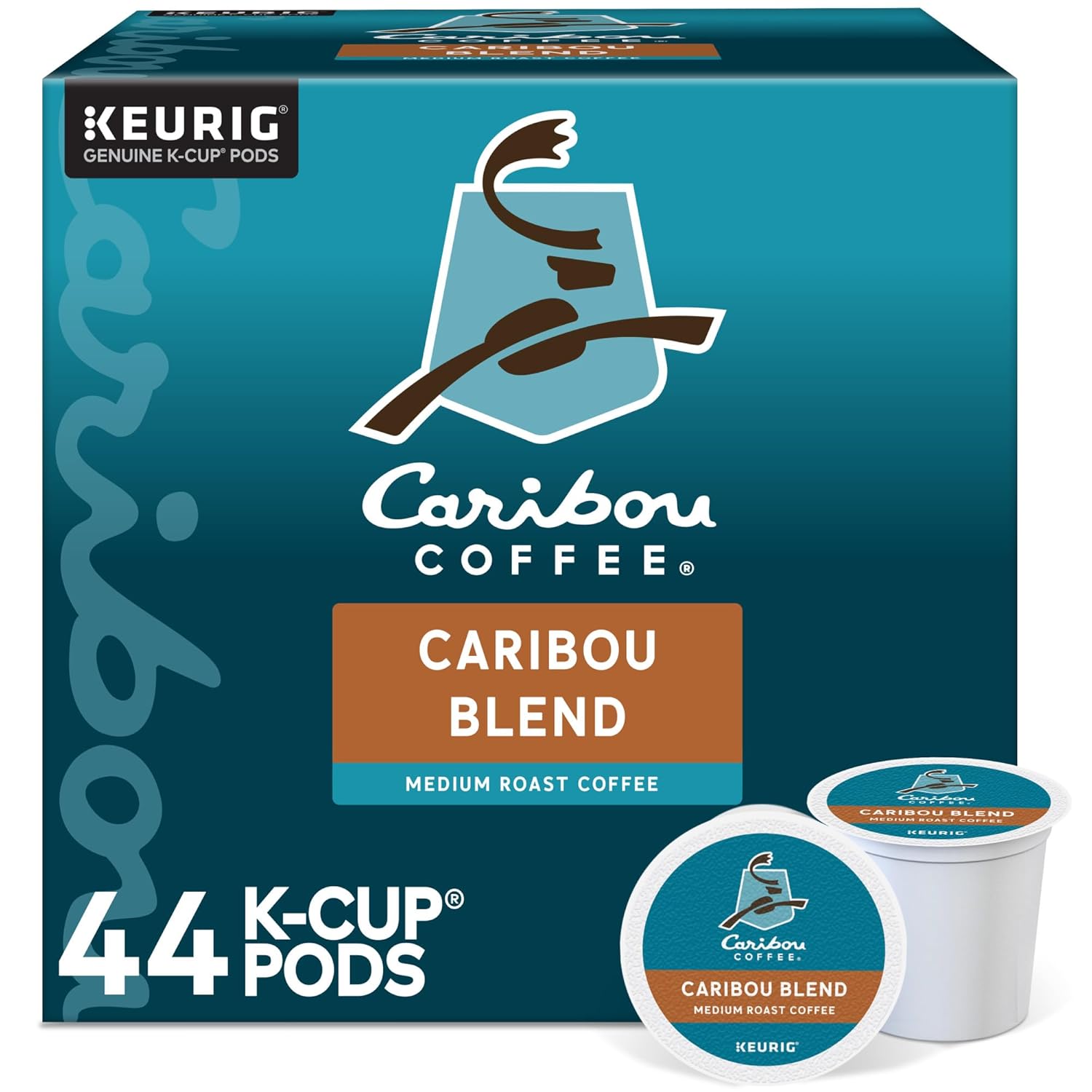 Caribou Coffee Caribou Blend Keurig Single-Serve K-Cup Pod. Medium Roast Coffee. 44 Count(Pack of 1)