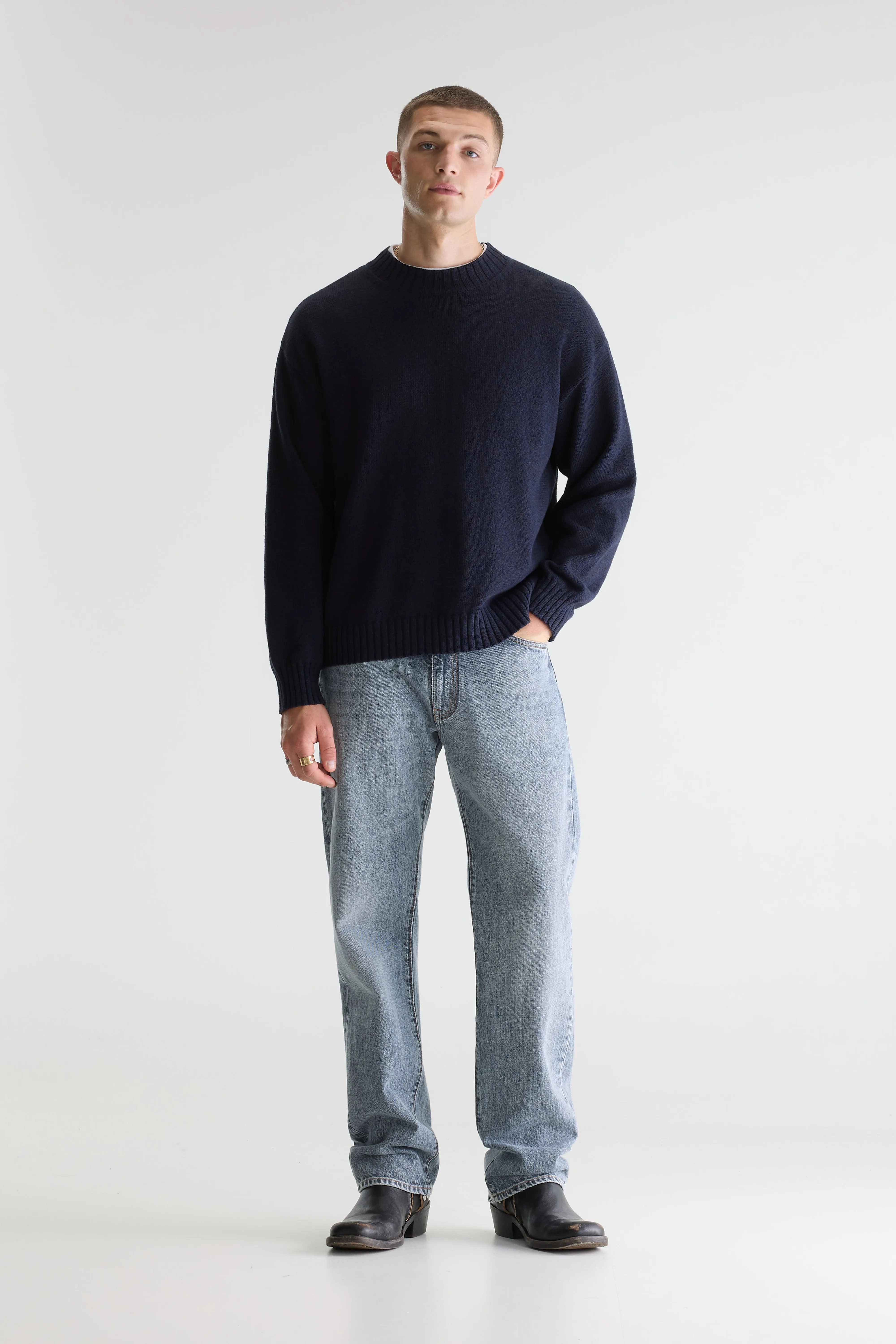 Bellerose Grimo two-tone sweater (261 / M / BLACK BLUE)