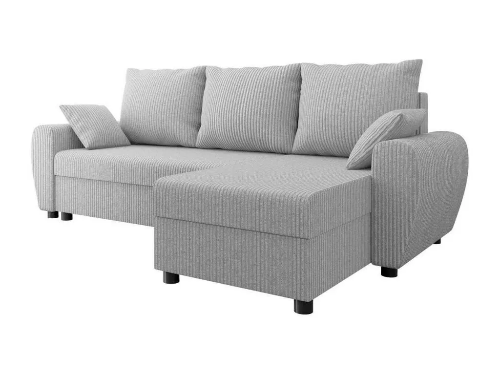 Sofá rinconero Hogarsens 123 Gris Función de descanso Caja de ropa de cama 242x139x83cm
