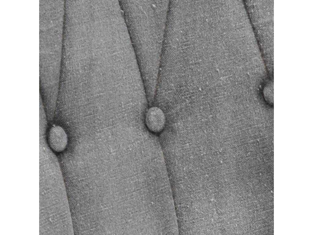 Sillón orejero con reposapiés lona gris Nestleano