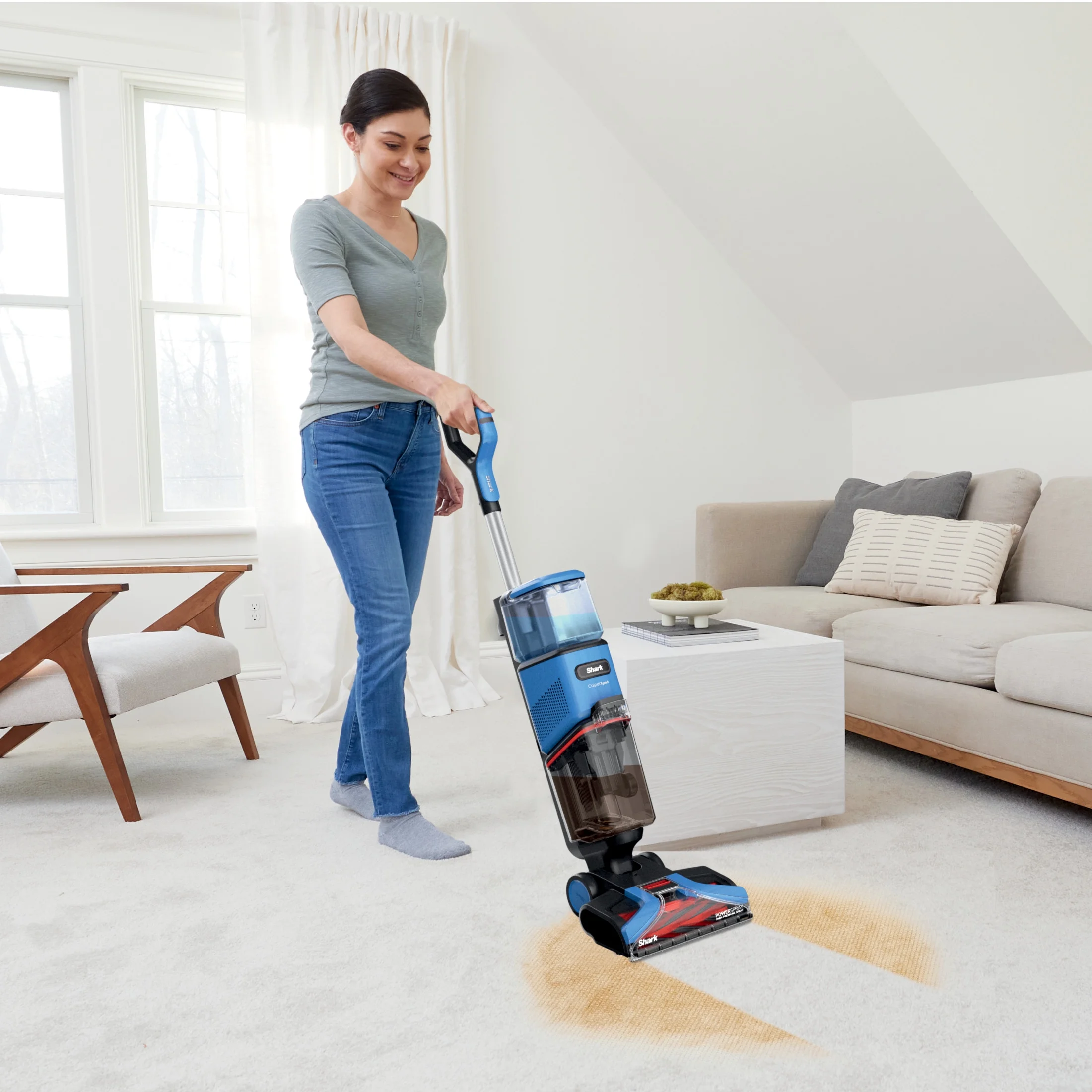 Shark? CarpetXpert? Upright Carpet & Area Rug Cleaner, Perfect for Pets, Lightweight & Powerful, Dirt, Grime, & Odor Removal, Carpet Shampooer, Cleaning Solution, Blue, EX121BRN - Image 14