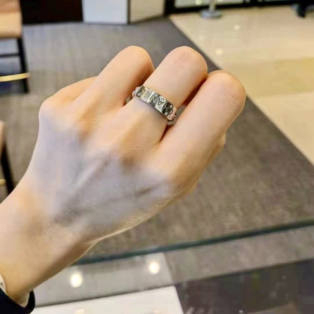 Chanel Monogram Silver Ring - Original Replica Club