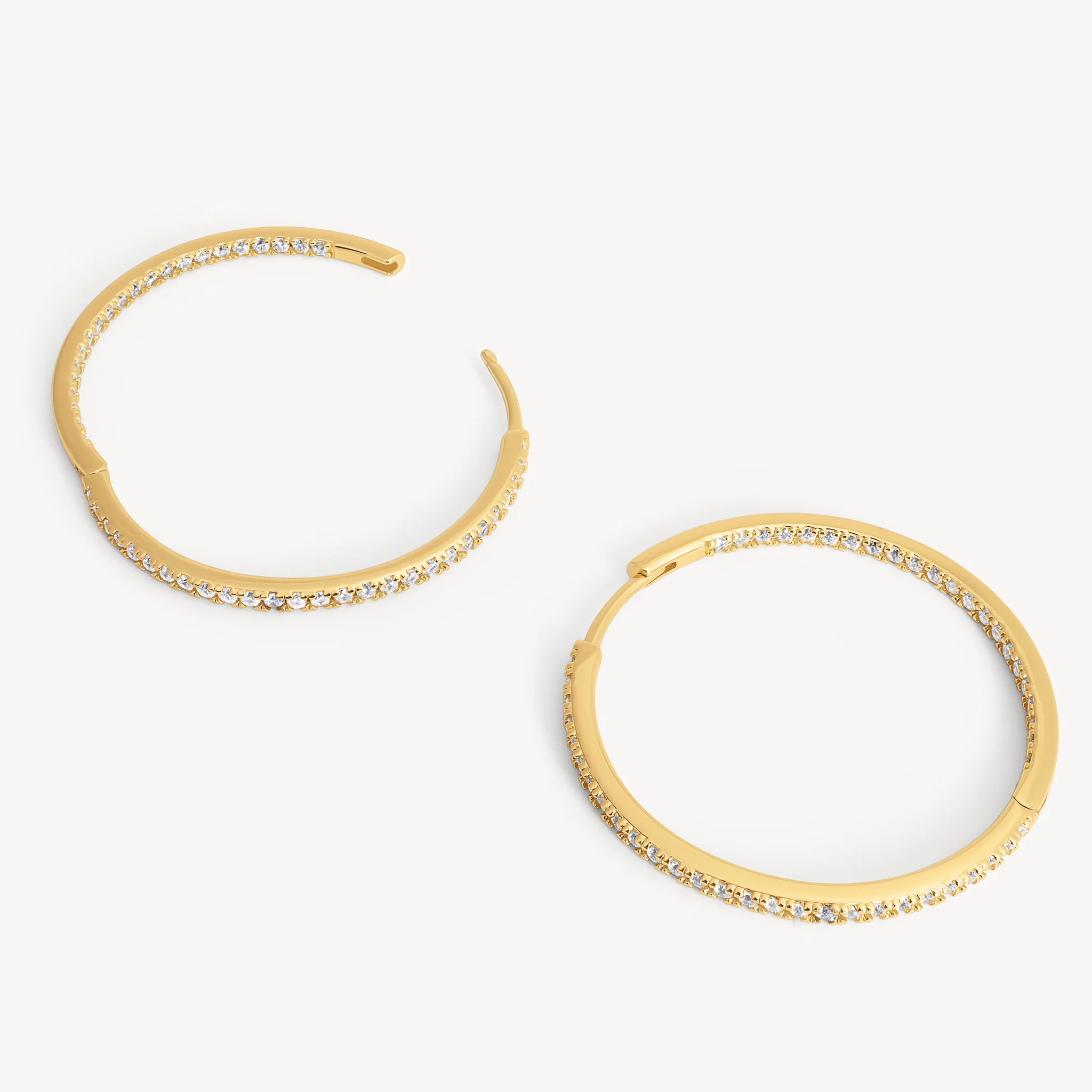 Large Pavé Hoop Earrings