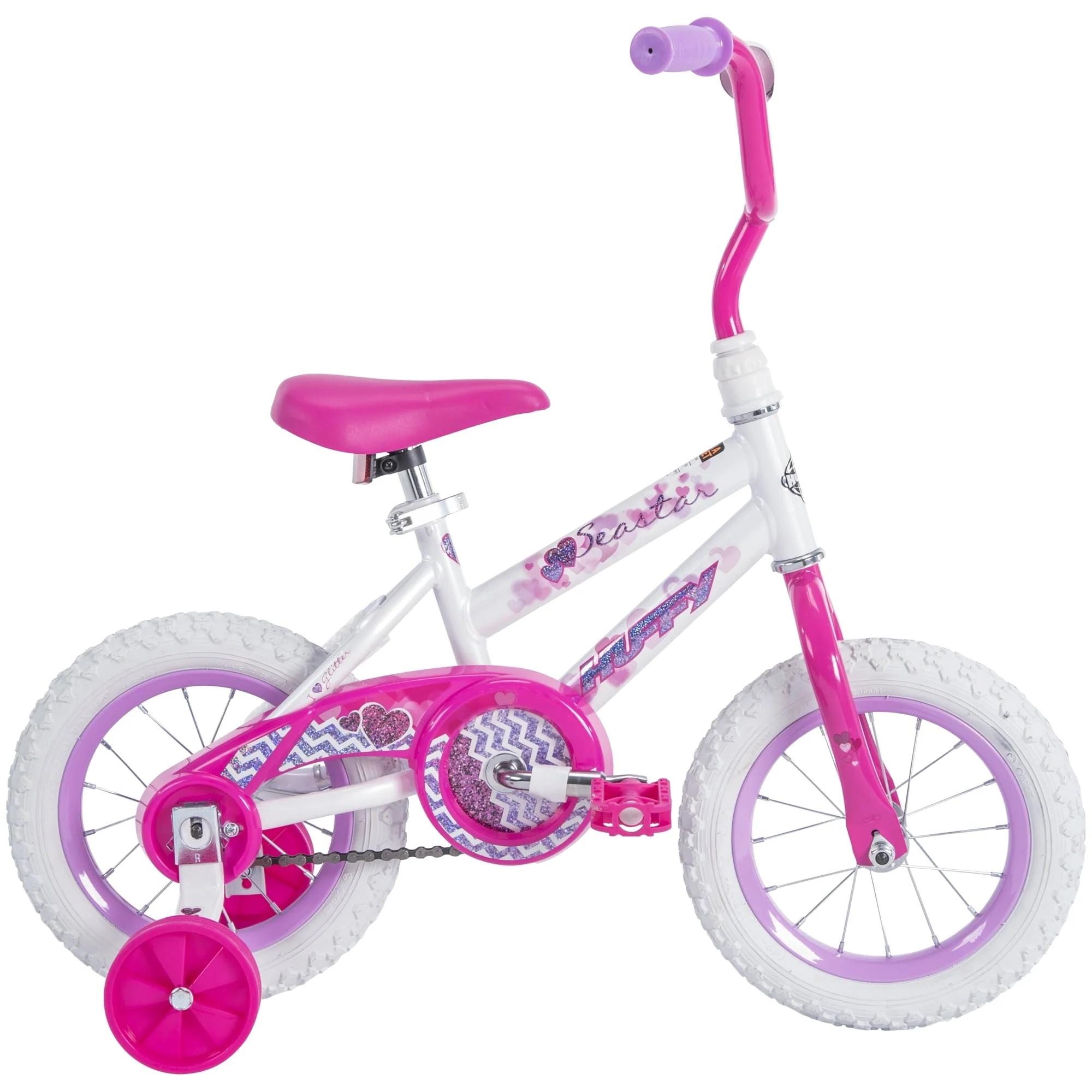 12 In. Sea Star Kids Bike for Girl Ages 3 - 5 Years, White