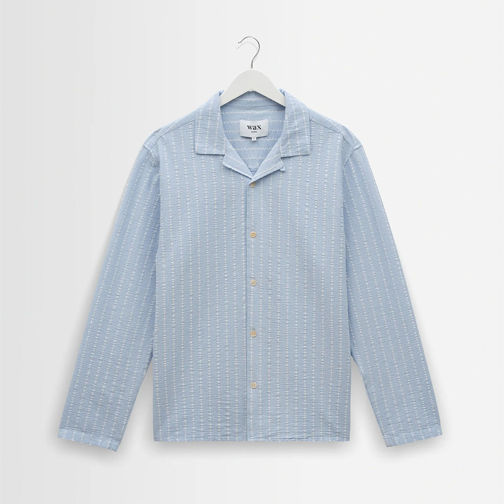 Wax London - Chemise Corey LS - Bleu Ecru