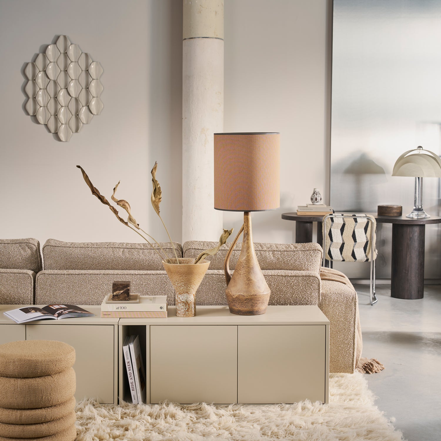 vtwonen Settle Down Tv-Meubel Bankje - Grenen - Dust - 45x108x44