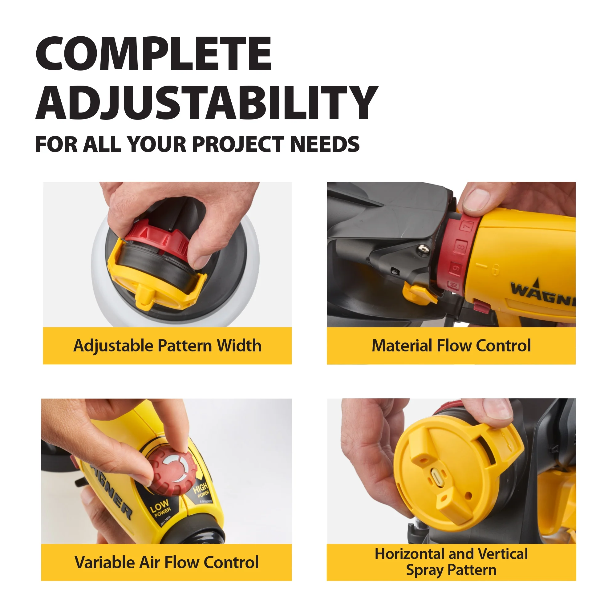 Wagner Flexio 5000 Paint Sprayer, 2 Nozzles Included, Turbine Base - Image 4