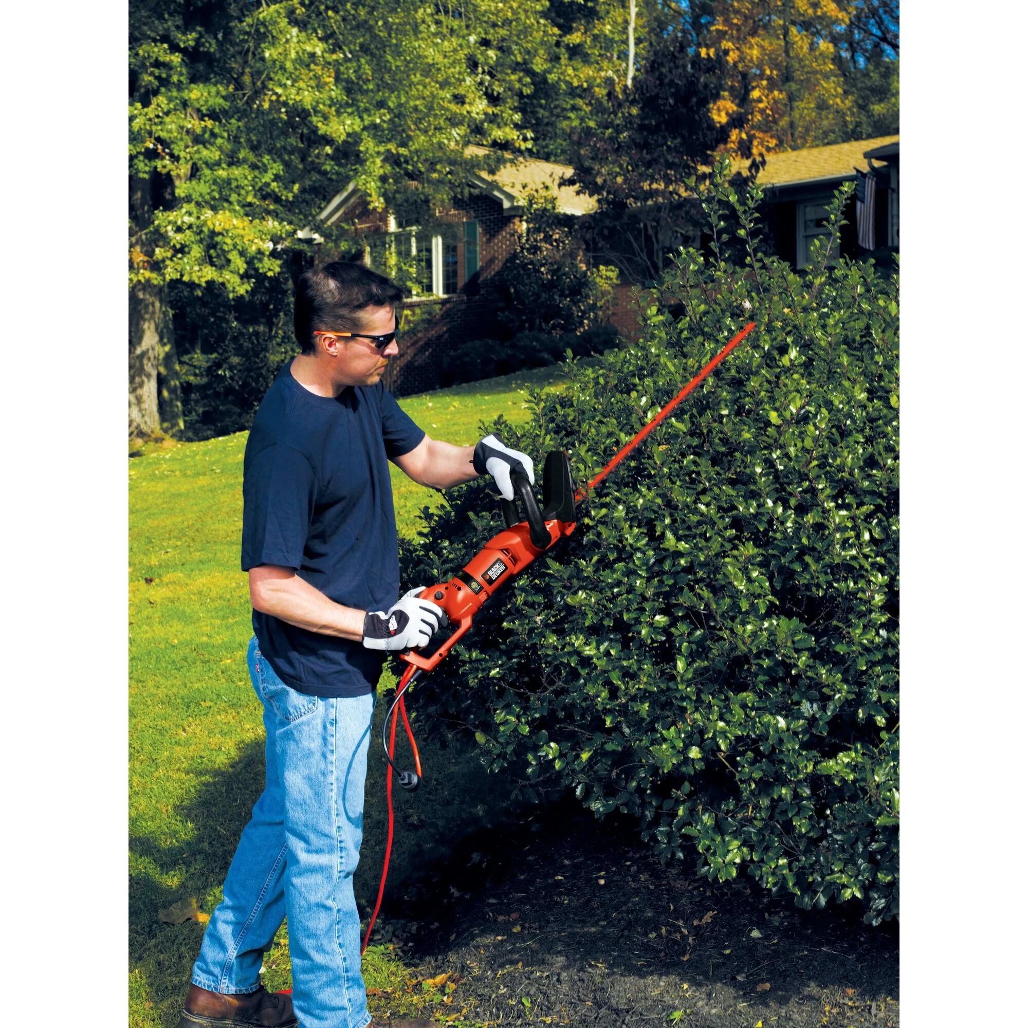 BLACK+DECKER HH2455 3.3 Amp HedgeHog 24" Hedge Trimmer with Rotating Handle - Image 13